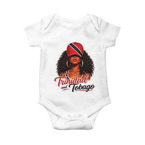 Trinidad and Tobago Afro Girl Baby Onesie Trini Black Queen Caribbean Pride Heritage Gift TS10 White Print Your Wear