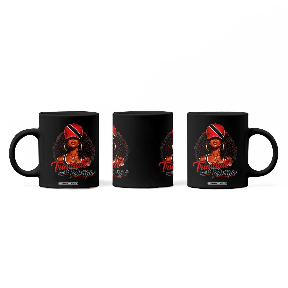 Trinidad and Tobago Afro Girl Coffee Mug Trini Black Queen Caribbean Pride Heritage Gift TS10 Print Your Wear