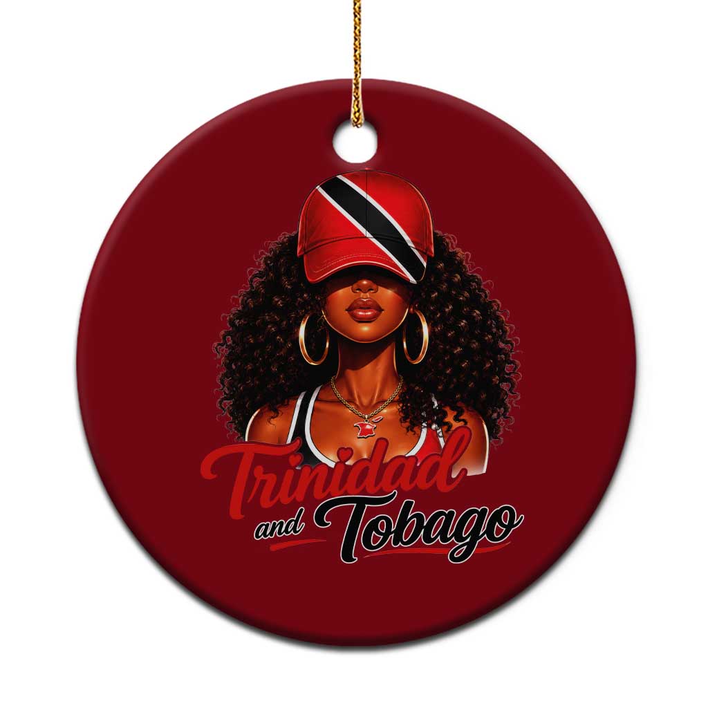 Trinidad and Tobago Afro Girl Ceramic Ornament Trini Black Queen Caribbean Pride Heritage Gift TS10 1pc Red Print Your Wear