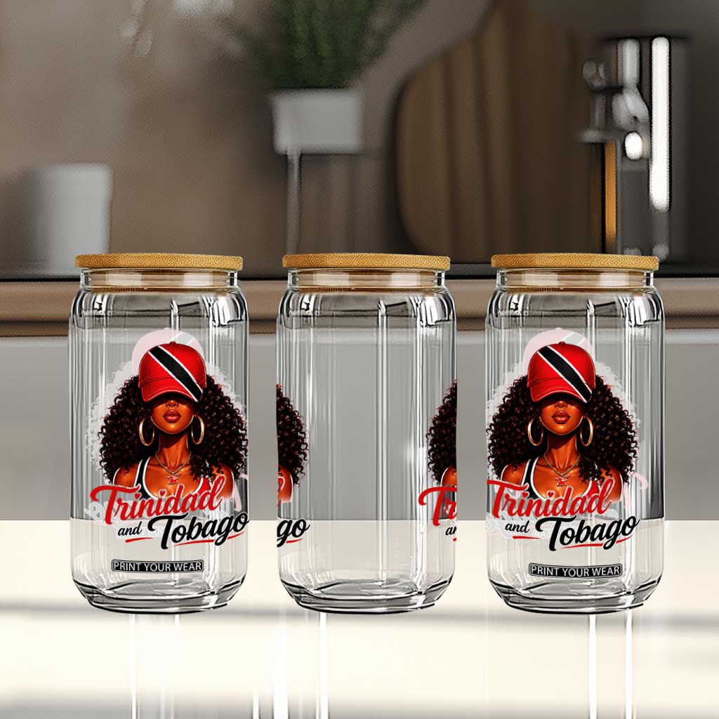 Trinidad and Tobago Afro Girl Glass Can Trini Black Queen Caribbean Pride Heritage Gift TS10 Print Your Wear