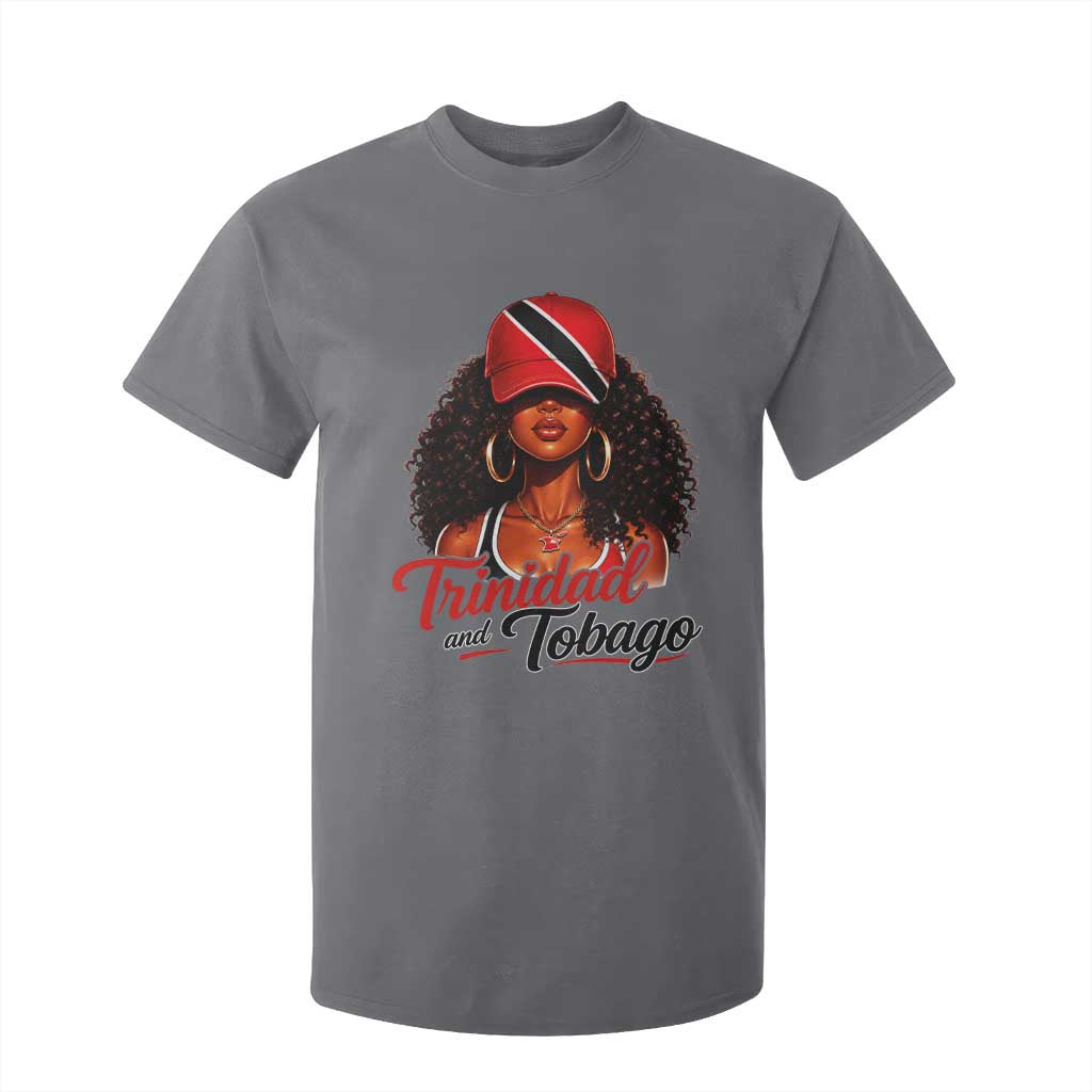 Trinidad and Tobago Afro Girl T Shirt For Kid Trini Black Queen Caribbean Pride Heritage Gift TS10 Charcoal Print Your Wear
