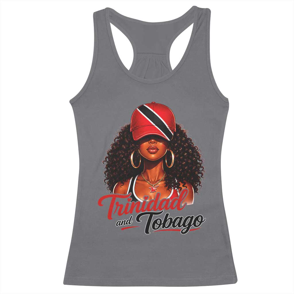 Trinidad and Tobago Afro Girl Racerback Tank Top Trini Black Queen Caribbean Pride Heritage Gift TS10 Charcoal Print Your Wear