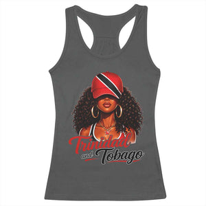 Trinidad and Tobago Afro Girl Racerback Tank Top Trini Black Queen Caribbean Pride Heritage Gift TS10 Dark Heather Print Your Wear