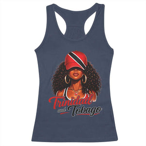 Trinidad and Tobago Afro Girl Racerback Tank Top Trini Black Queen Caribbean Pride Heritage Gift TS10 Navy Print Your Wear