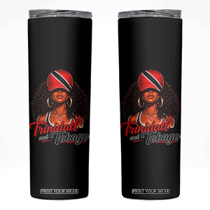 Trinidad and Tobago Afro Girl Skinny Tumbler Trini Black Queen Caribbean Pride Heritage Gift TS10 Black Print Your Wear
