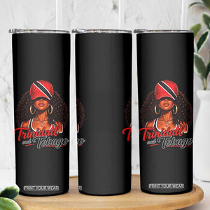 Trinidad and Tobago Afro Girl Skinny Tumbler Trini Black Queen Caribbean Pride Heritage Gift TS10 Print Your Wear