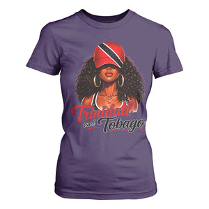 Trinidad and Tobago Afro Girl T Shirt For Women Trini Black Queen Caribbean Pride Heritage Gift TS10 Purple Print Your Wear