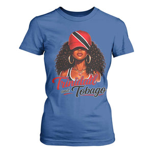 Trinidad and Tobago Afro Girl T Shirt For Women Trini Black Queen Caribbean Pride Heritage Gift TS10 Royal Blue Print Your Wear
