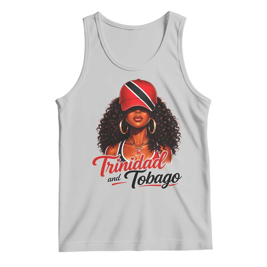 Trinidad and Tobago Afro Girl Tank Top Trini Black Queen Caribbean Pride Heritage Gift TS10 Ash Print Your Wear