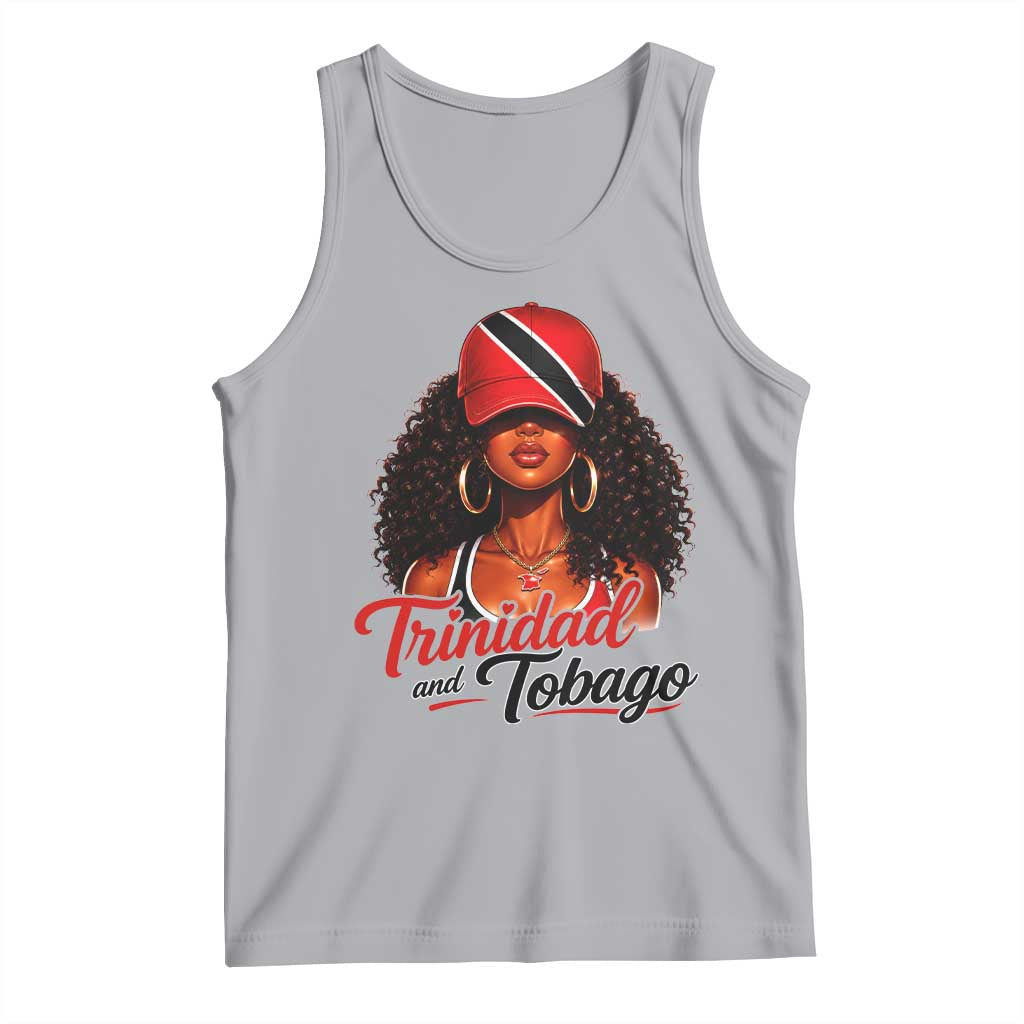 Trinidad and Tobago Afro Girl Tank Top Trini Black Queen Caribbean Pride Heritage Gift TS10 Athletic Heather Print Your Wear