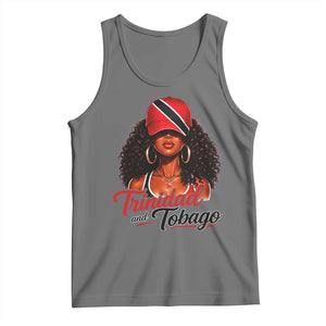 Trinidad and Tobago Afro Girl Tank Top Trini Black Queen Caribbean Pride Heritage Gift TS10 Black Heather Print Your Wear