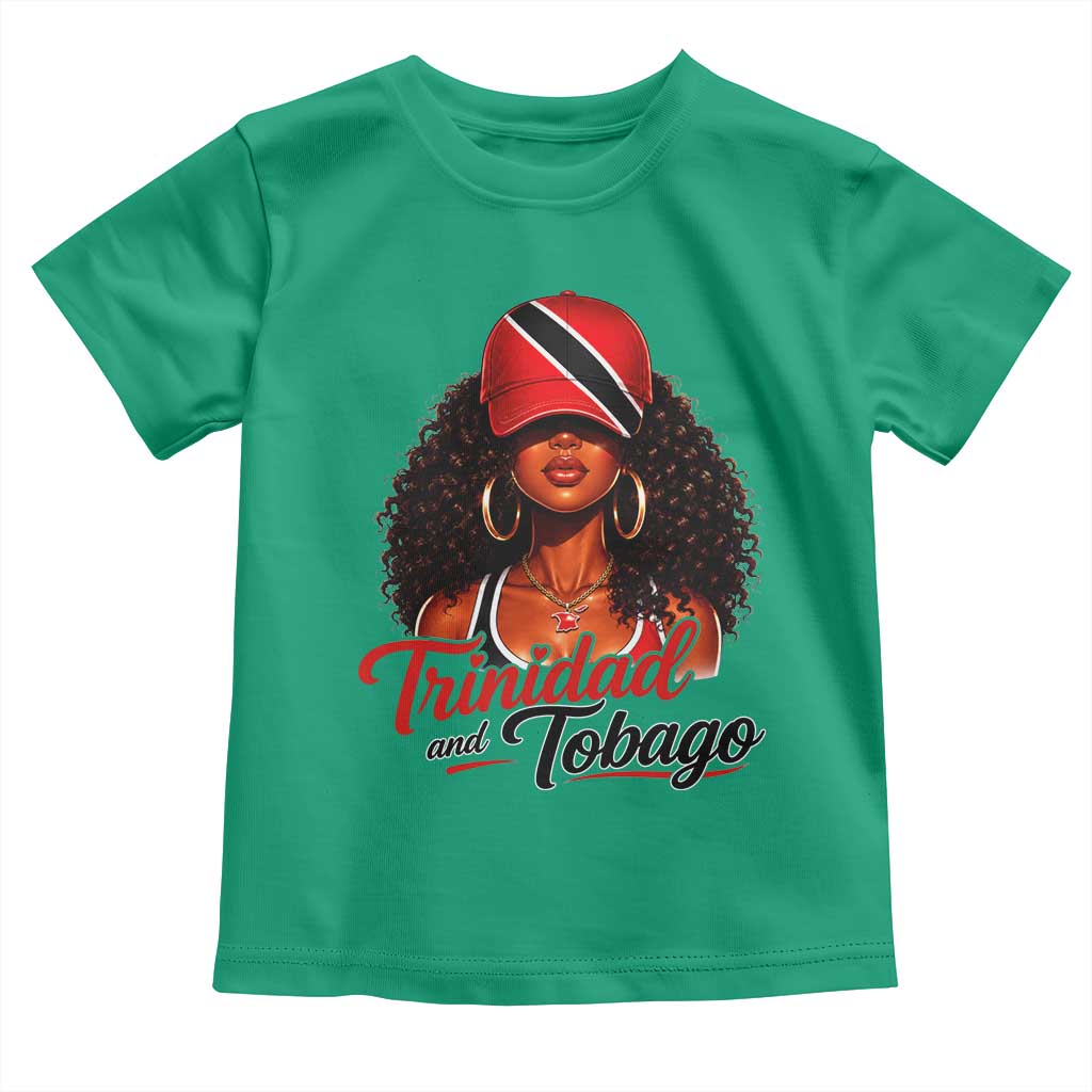 Trinidad and Tobago Afro Girl Toddler T Shirt Trini Black Queen Caribbean Pride Heritage Gift TS10 Irish Green Print Your Wear