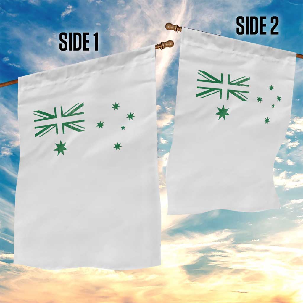Green Australian Flag Garden Flag Australia Patriotic Country Pride Monochrome Minimalist Graphic
