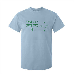 Green Australian Flag T Shirt For Kid Australia Patriotic Country Pride Monochrome Minimalist Graphic