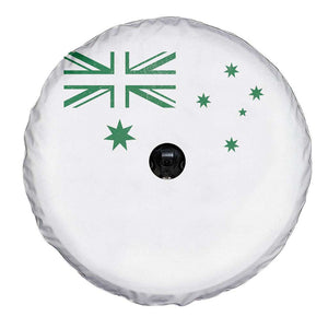 Green Australian Flag Spare Tire Cover Australia Patriotic Country Pride Monochrome Minimalist Graphic