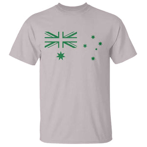 Green Australian Flag T Shirt Australia Patriotic Country Pride Monochrome Minimalist Graphic