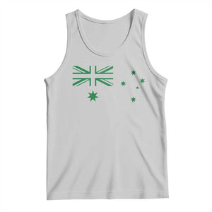 Green Australian Flag Tank Top Australia Patriotic Country Pride Monochrome Minimalist Graphic