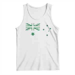 Green Australian Flag Tank Top Australia Patriotic Country Pride Monochrome Minimalist Graphic