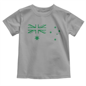 Green Australian Flag Toddler T Shirt Australia Patriotic Country Pride Monochrome Minimalist Graphic