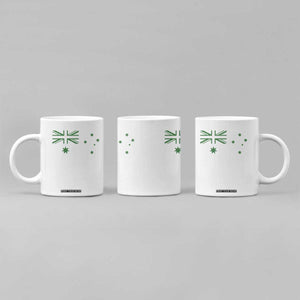 Green Australian Flag Coffee Mug Australia Patriotic Country Pride Monochrome Minimalist Graphic