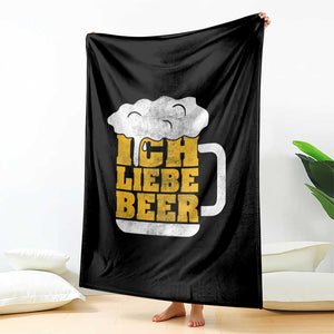 Oktoberfest Drinking Throw Blanket Ich Liebe Bier Octoberfest German TS10 Print Your Wear