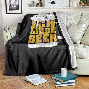 Oktoberfest Drinking Throw Blanket Ich Liebe Bier Octoberfest German TS10 Print Your Wear