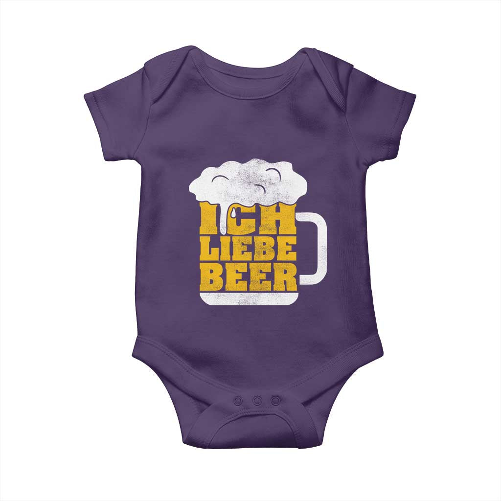 Oktoberfest Drinking Baby Onesie Ich Liebe Bier Octoberfest German TS10 Purple Print Your Wear