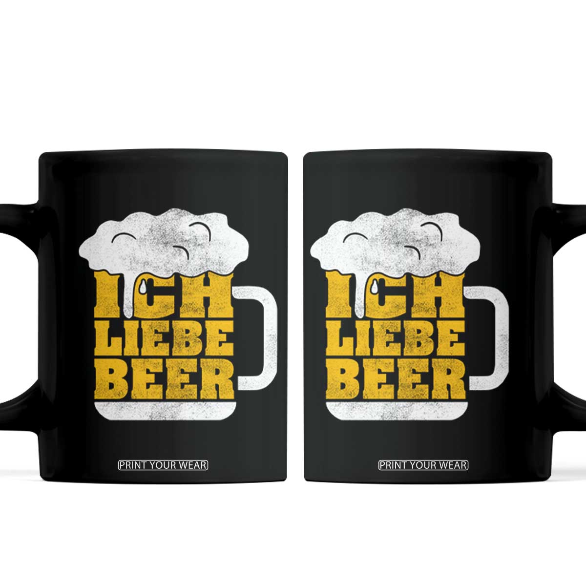 Oktoberfest Drinking Coffee Mug Ich Liebe Bier Octoberfest German TS10 Black Print Your Wear