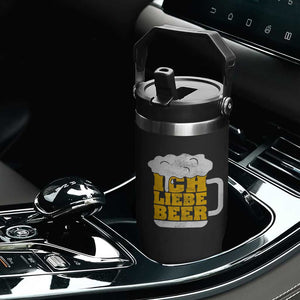 Oktoberfest Drinking Flip Straw Tumbler Ich Liebe Bier Octoberfest German TS10 Print Your Wear