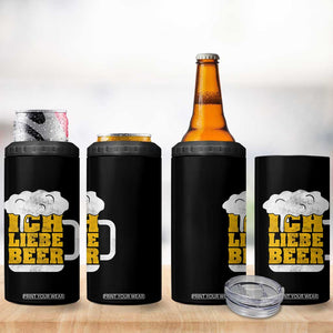 Oktoberfest Drinking 4 in 1 Can Cooler Tumbler Ich Liebe Bier Octoberfest German TS10 Print Your Wear