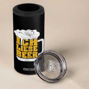 Oktoberfest Drinking 4 in 1 Can Cooler Tumbler Ich Liebe Bier Octoberfest German TS10 Print Your Wear