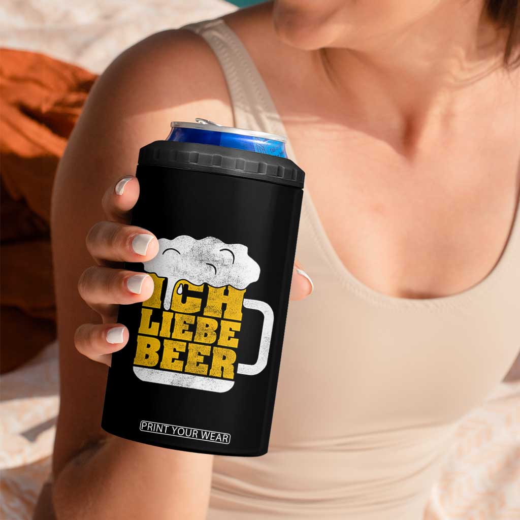 Oktoberfest Drinking 4 in 1 Can Cooler Tumbler Ich Liebe Bier Octoberfest German TS10 Print Your Wear