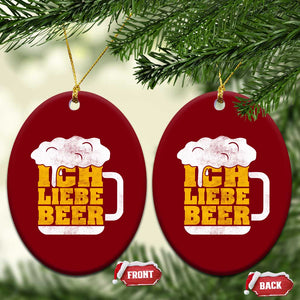 Oktoberfest Drinking Ceramic Ornament Ich Liebe Bier Octoberfest German TS10 Print Your Wear