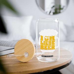 Oktoberfest Drinking Glass Can Ich Liebe Bier Octoberfest German TS10 Print Your Wear