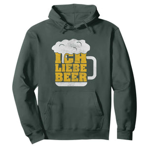 Oktoberfest Drinking Hoodie Ich Liebe Bier Octoberfest German TS10 Dark Forest Green Print Your Wear
