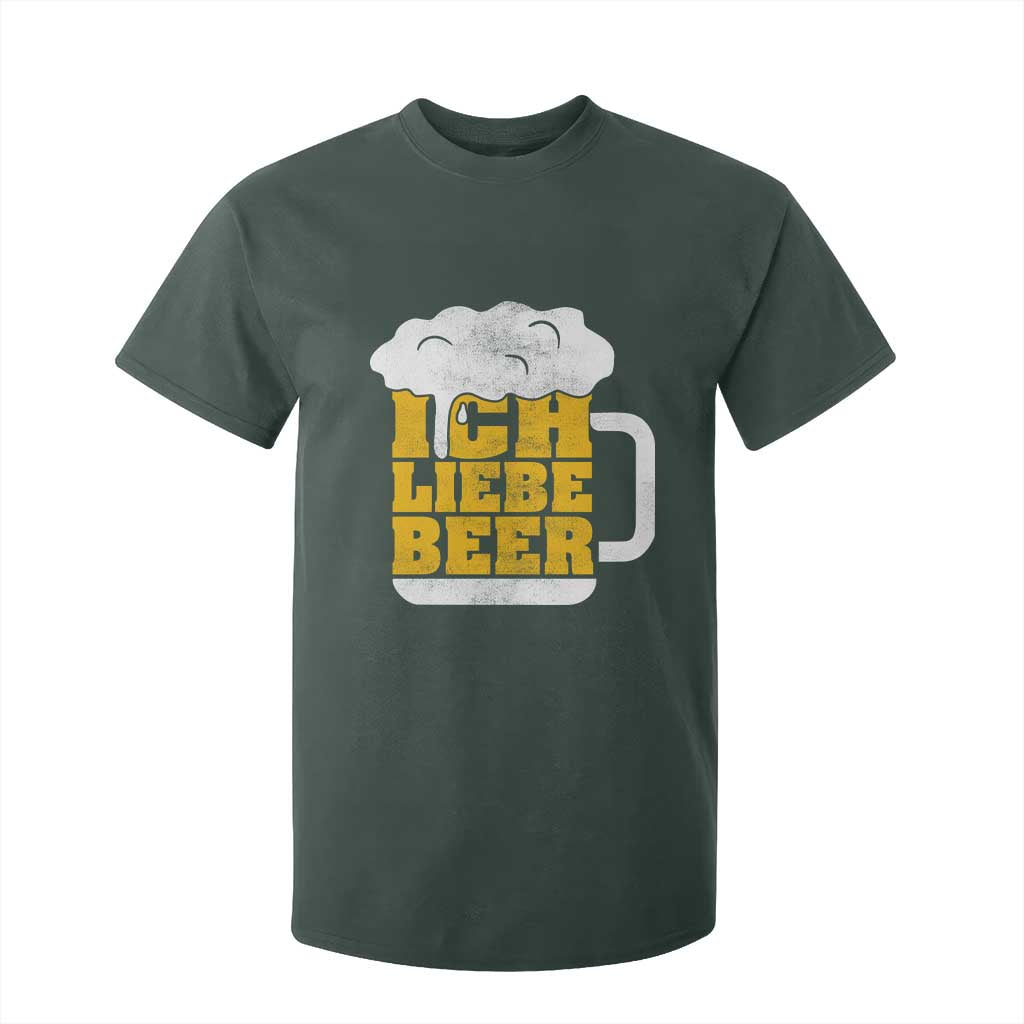 Oktoberfest Drinking T Shirt For Kid Ich Liebe Bier Octoberfest German TS10 Dark Forest Green Print Your Wear