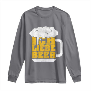 Oktoberfest Drinking Long Sleeve Shirt Ich Liebe Bier Octoberfest German TS10 Charcoal Print Your Wear