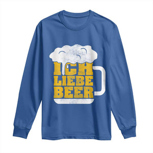 Oktoberfest Drinking Long Sleeve Shirt Ich Liebe Bier Octoberfest German TS10 Royal Blue Print Your Wear