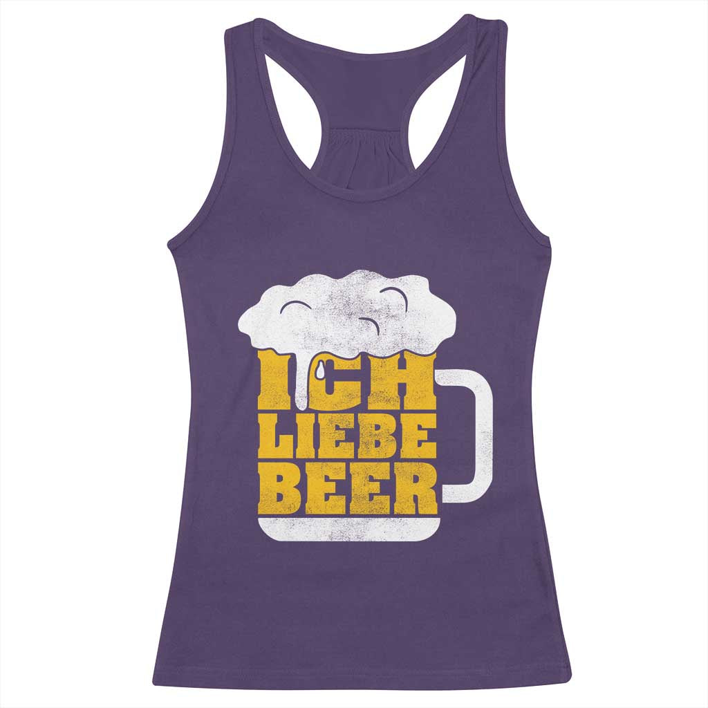 Oktoberfest Drinking Racerback Tank Top Ich Liebe Bier Octoberfest German TS10 Purple Print Your Wear