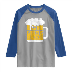 Oktoberfest Drinking Raglan Shirt Ich Liebe Bier Octoberfest German TS10 Sport Gray Royal Print Your Wear