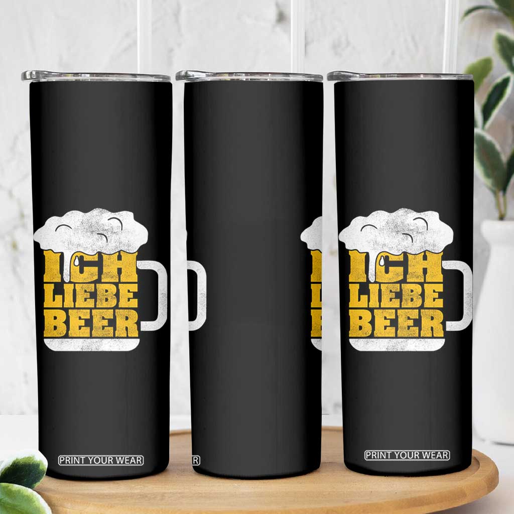 Oktoberfest Drinking Skinny Tumbler Ich Liebe Bier Octoberfest German TS10 Print Your Wear