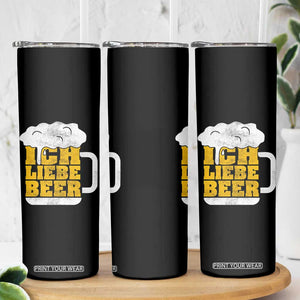 Oktoberfest Drinking Skinny Tumbler Ich Liebe Bier Octoberfest German TS10 Print Your Wear