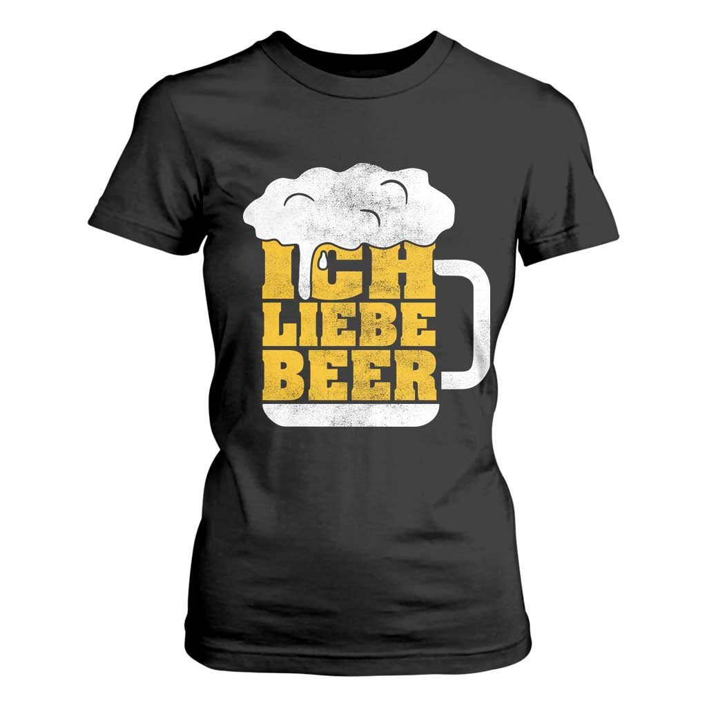 Oktoberfest Drinking T Shirt For Women Ich Liebe Bier Octoberfest German TS10 Black Print Your Wear