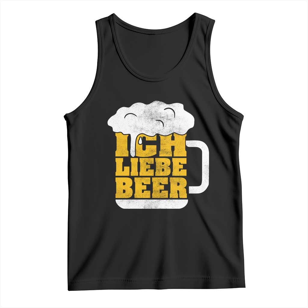 Oktoberfest Drinking Tank Top Ich Liebe Bier Octoberfest German TS10 Black Print Your Wear