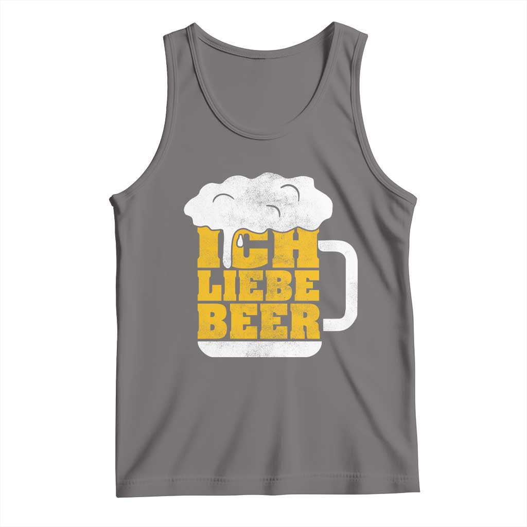 Oktoberfest Drinking Tank Top Ich Liebe Bier Octoberfest German TS10 Deep Heather Print Your Wear