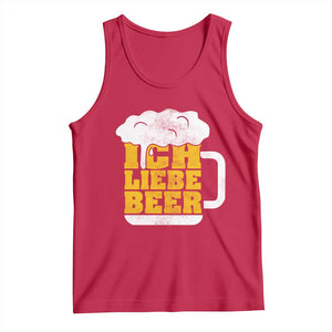 Oktoberfest Drinking Tank Top Ich Liebe Bier Octoberfest German TS10 Red Print Your Wear