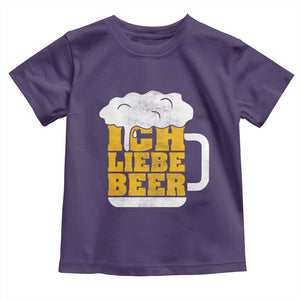 Oktoberfest Drinking Toddler T Shirt Ich Liebe Bier Octoberfest German TS10 Purple Print Your Wear