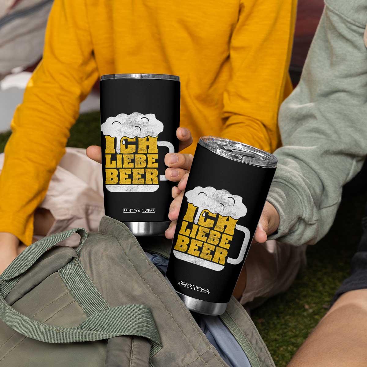 Oktoberfest Drinking Tumbler Cup Ich Liebe Bier Octoberfest German TS10 Print Your Wear