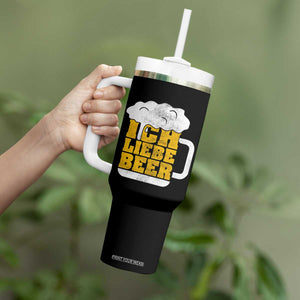 Oktoberfest Drinking Tumbler With Handle Ich Liebe Bier Octoberfest German TS10 Print Your Wear
