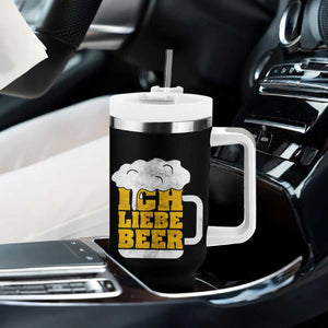 Oktoberfest Drinking Tumbler With Handle Ich Liebe Bier Octoberfest German TS10 Print Your Wear